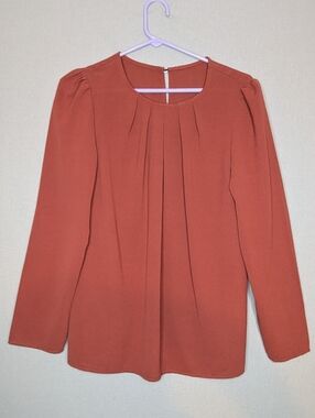 SHEIN Rust Red Blouse - M